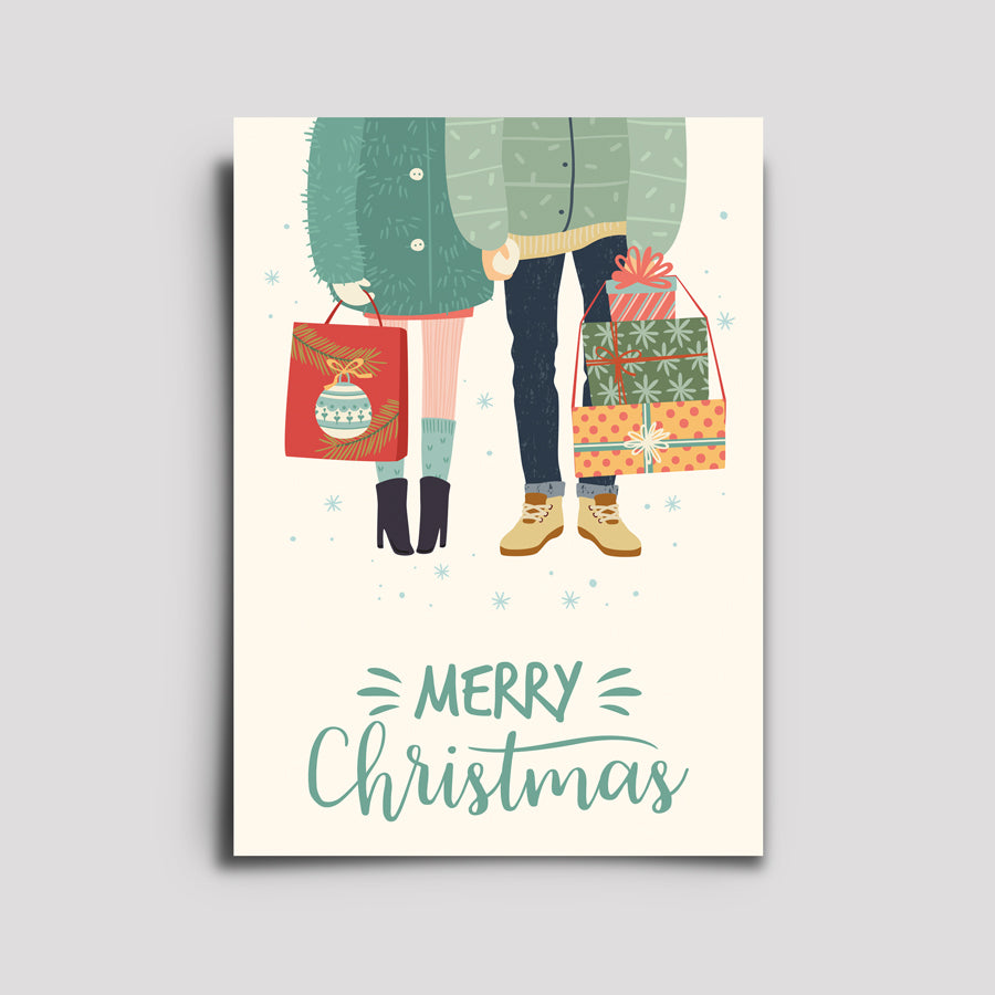Postkarte - Weihnachten Couple