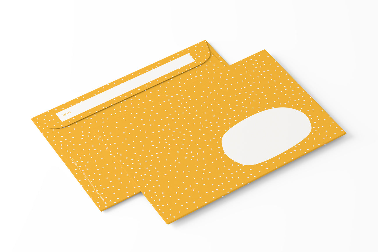 Briefumschlag - Yellow Dots