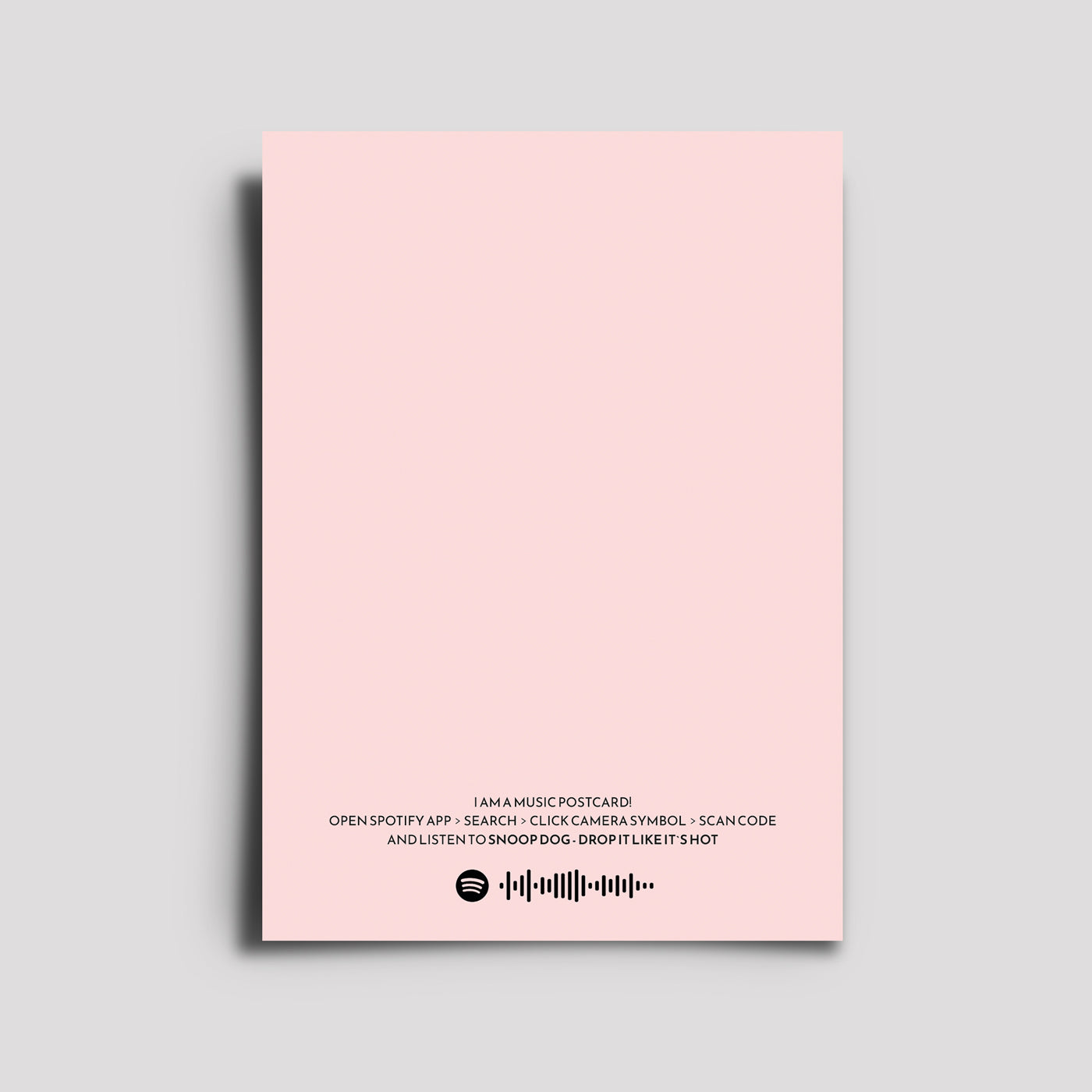 Postkarte - Musikkarte / Drop It Like It`s Hot