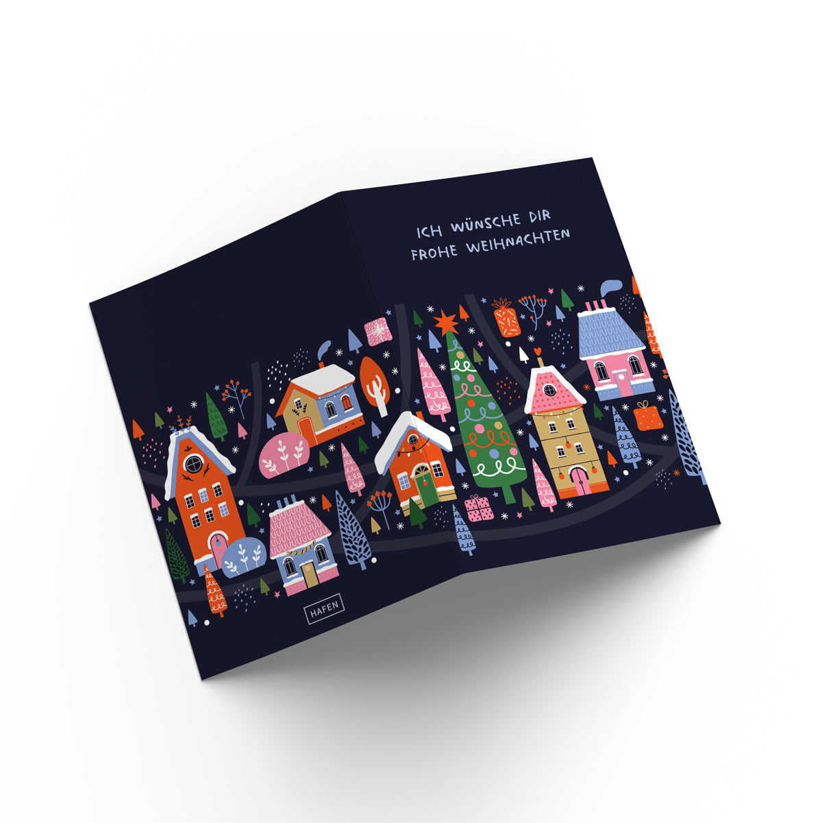 Grußkarte - Weihnachten / Stadt