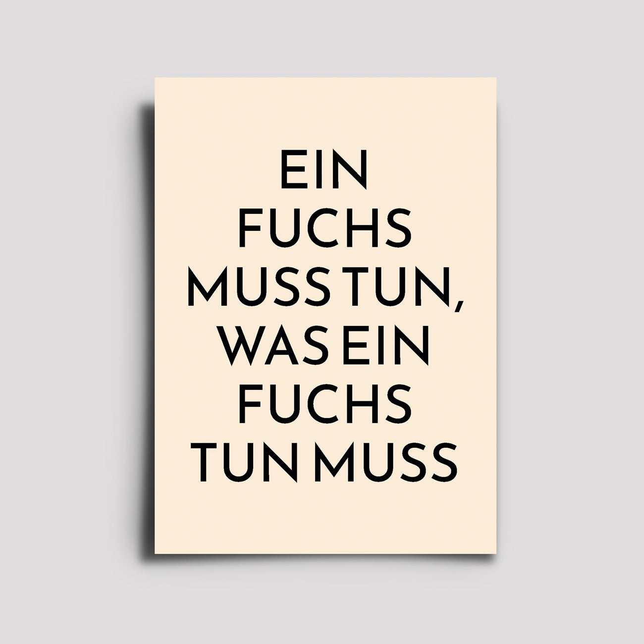 Postkarte - Musikkarte / Füchse