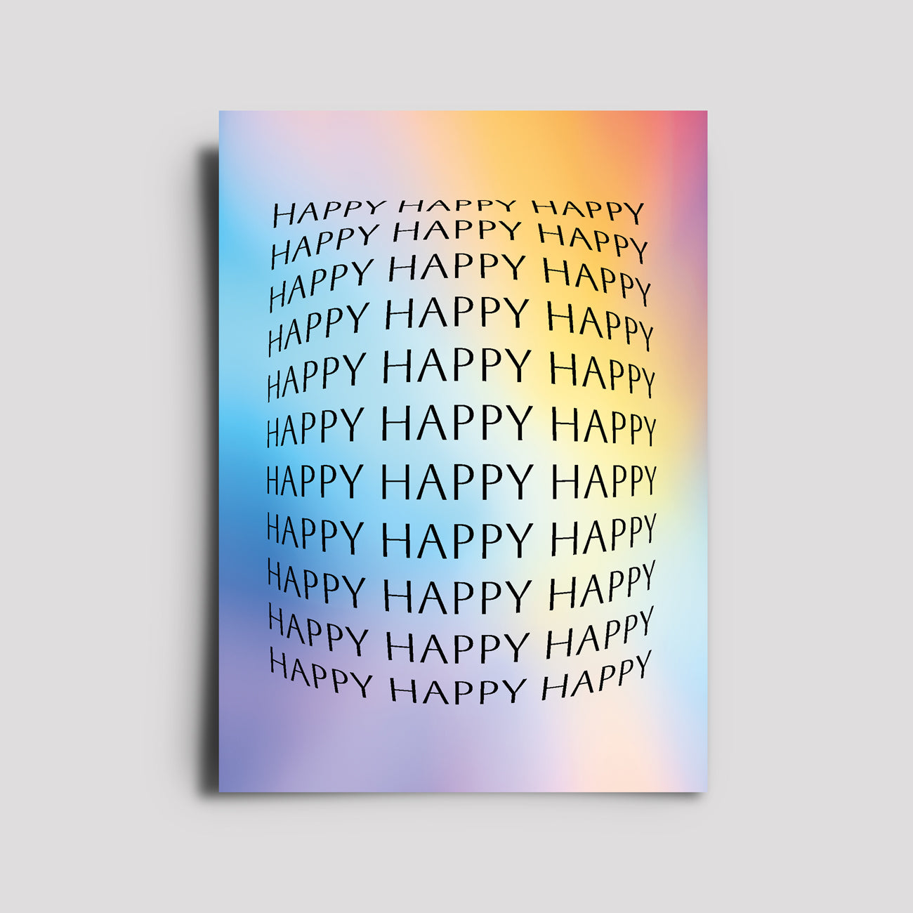 Postkarte - Gradient / Happy