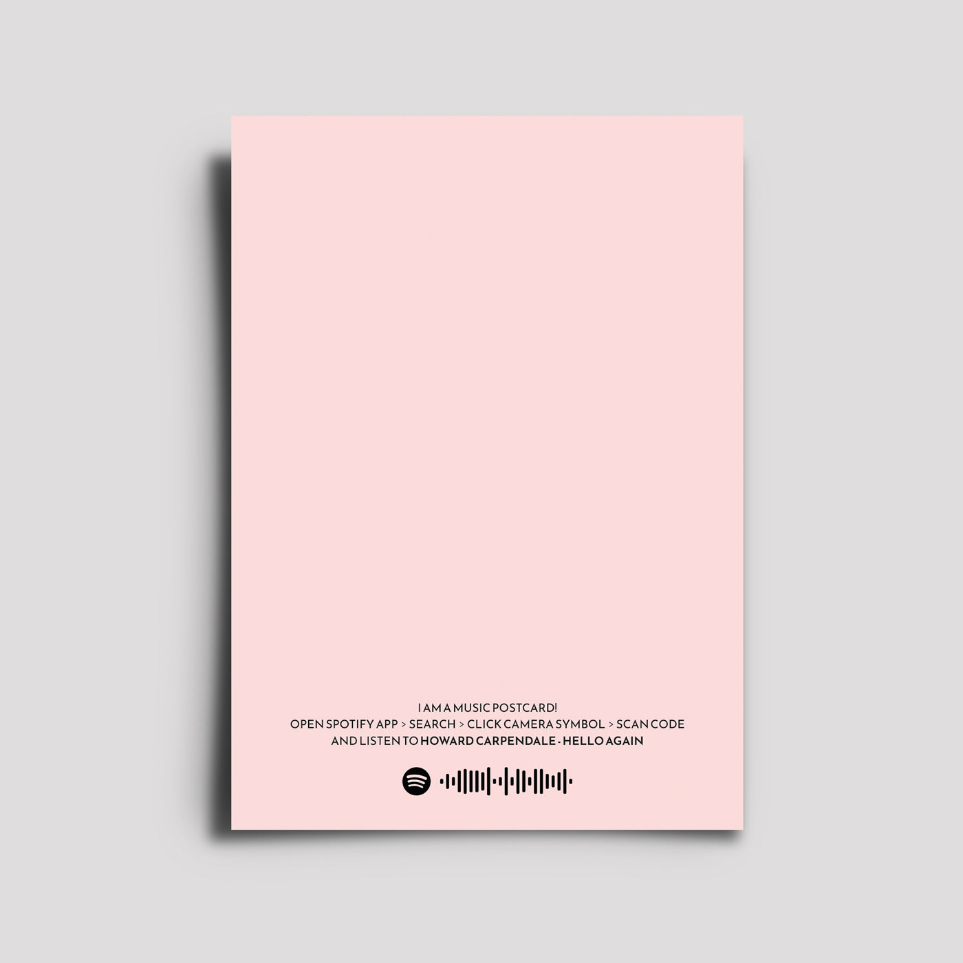 Postkarte - Musikkarte / Hello Again