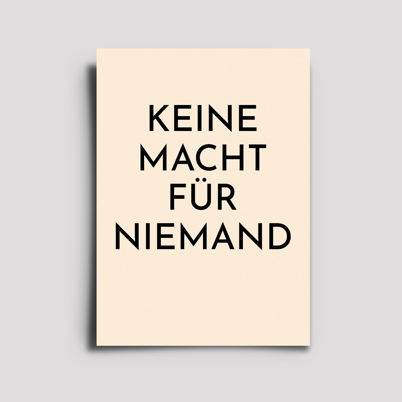 Postkarte - Musikkarte / Keine Macht Für Niemand