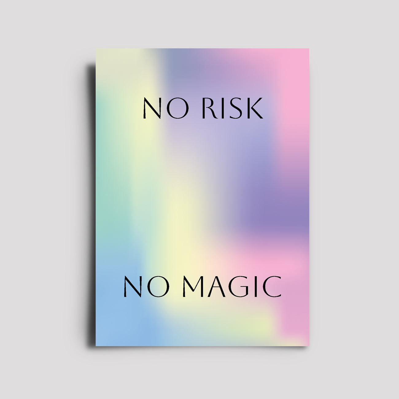 Postkarte - Gradient / No Risk No Magic
