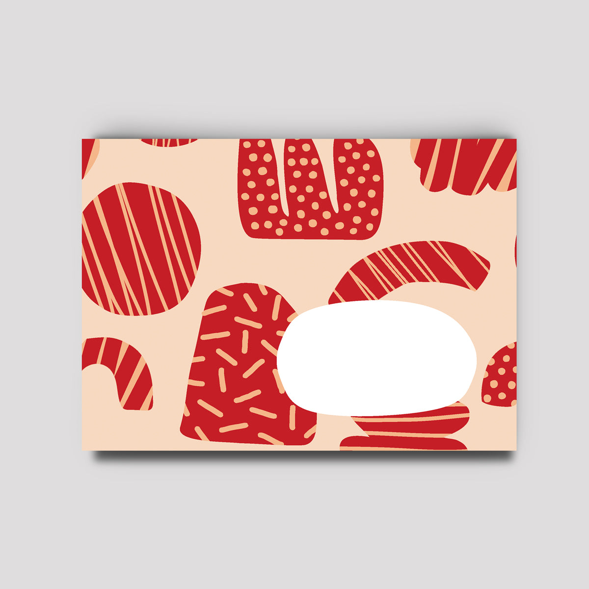 Briefumschlag - Red Shapes 2