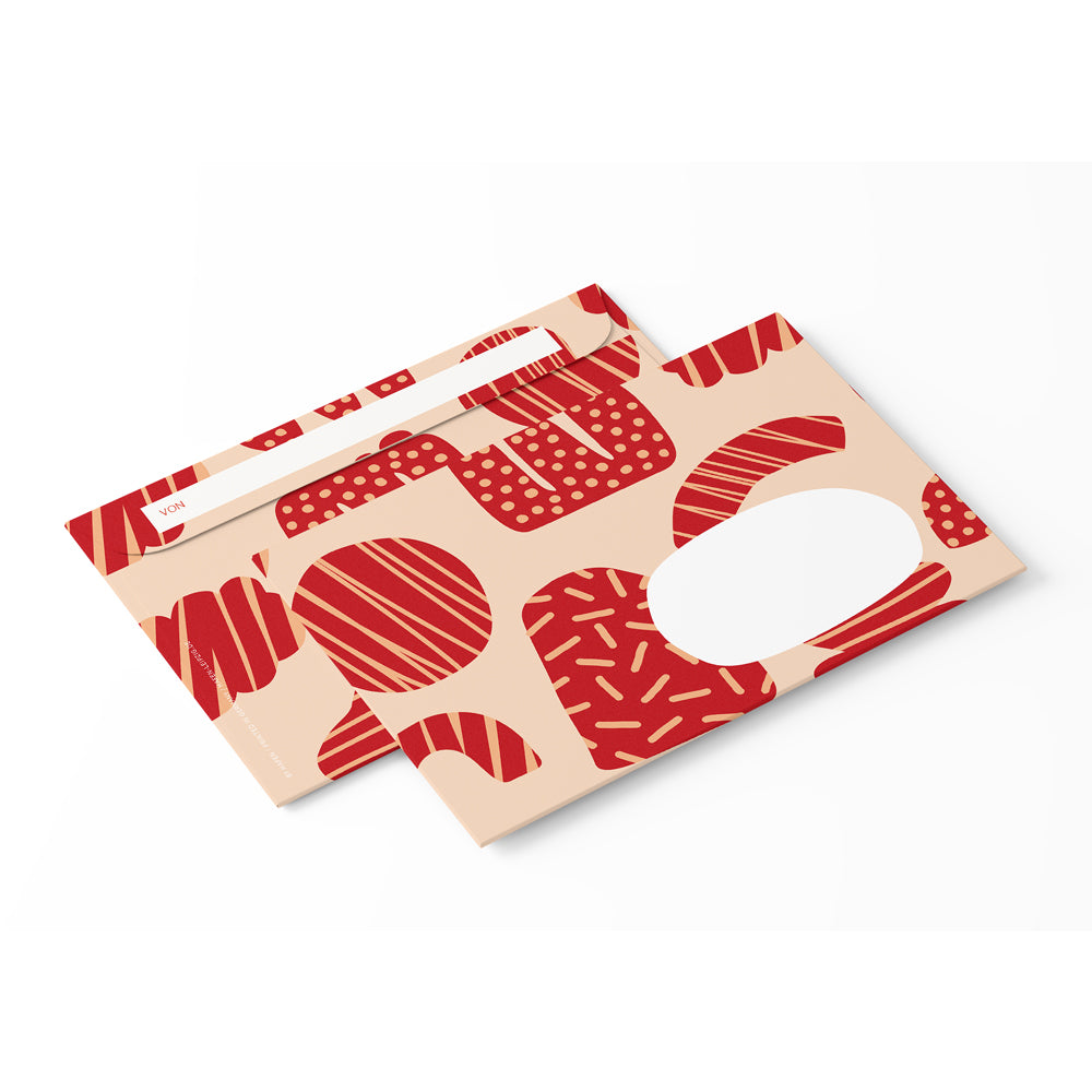 Briefumschlag - Red Shapes 2