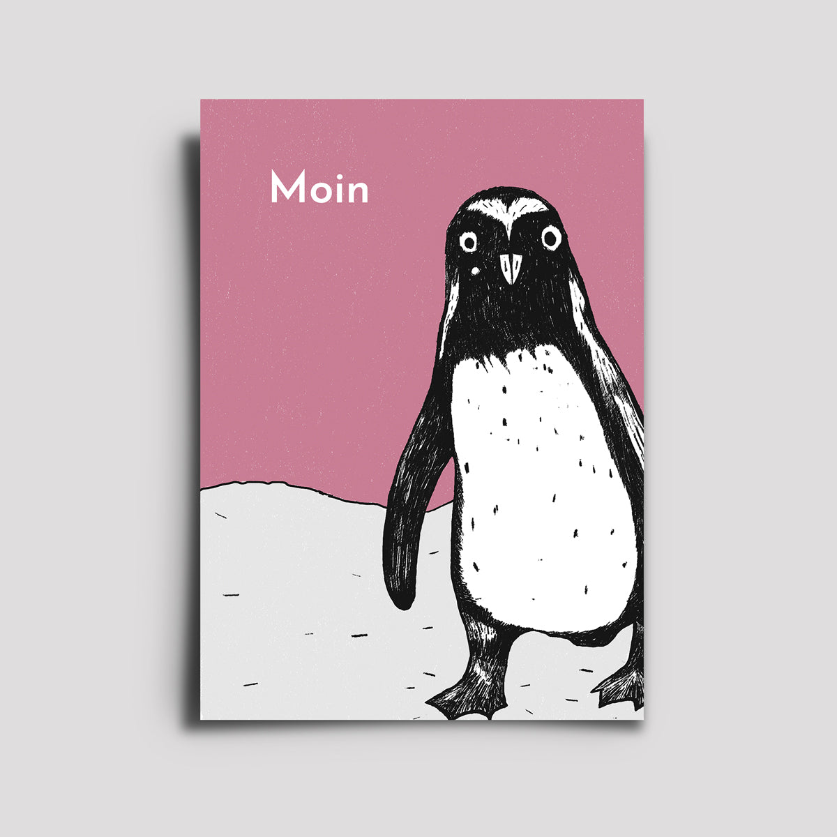 Postkarte - Awesome Animals / Pinguin
