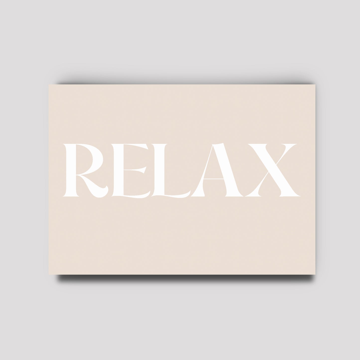 Postkarte - Typo Love / Relax