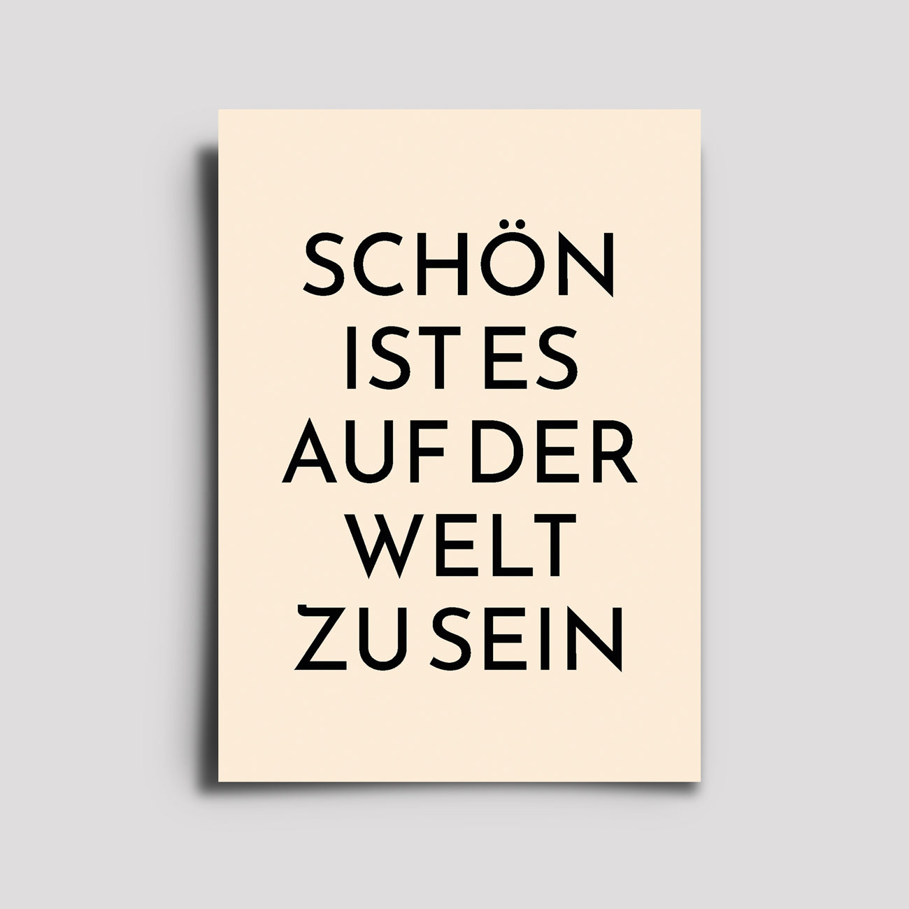 Postkarte - Musikkarte / Schön Ist Es Auf Der Welt Zu Sein