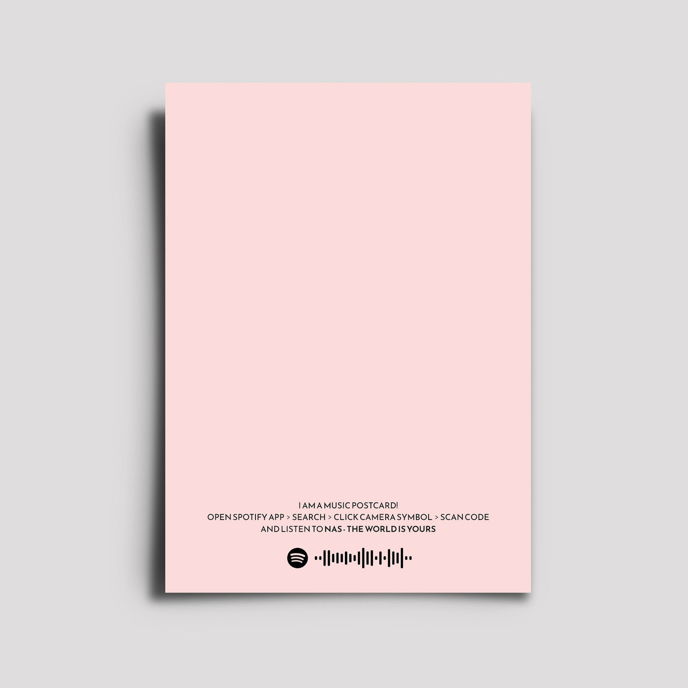 Postkarte - Musikkarte / The World Is Yours