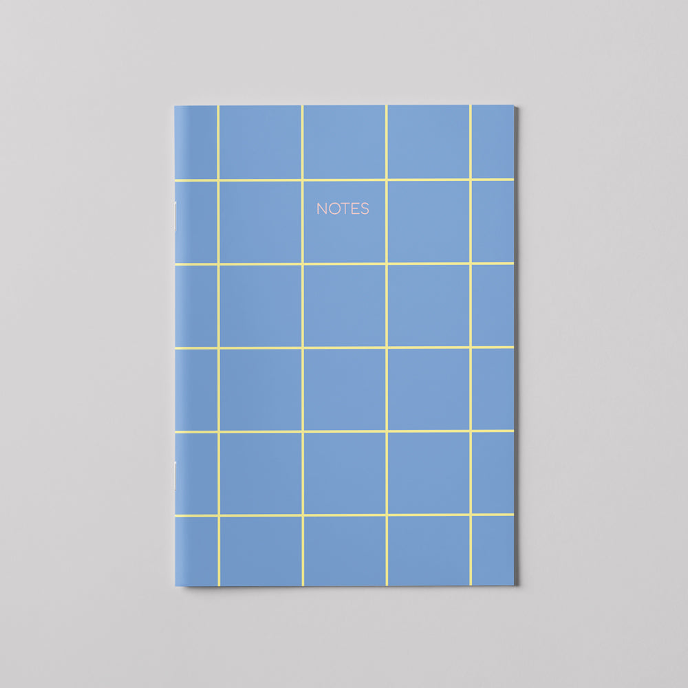 Notizheft - Blue Tiles / Kariert