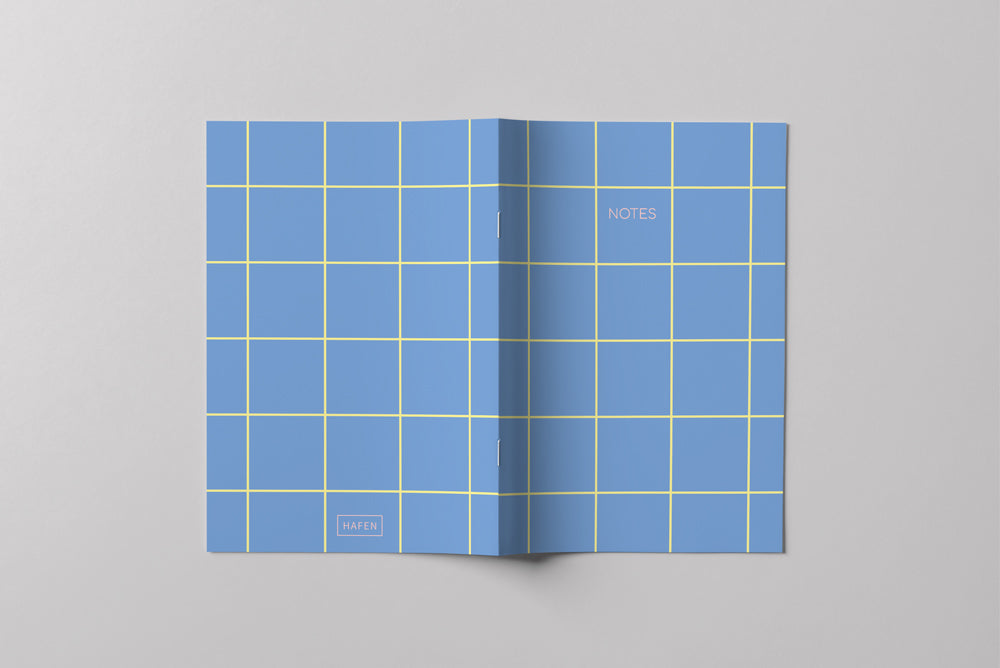 Notizheft - Blue Tiles / Kariert