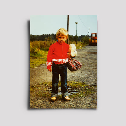 Postkarte - Lost Slides / Boy With Cuddly Toy
