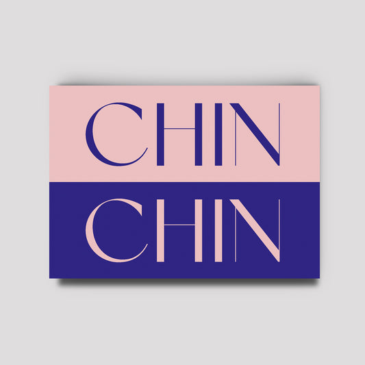 Postkarte - Typo Love / Chin Chin
