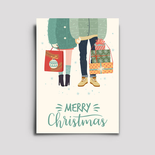 Postkarte - Weihnachten Couple