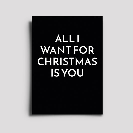 Postkarte - Musikkarte / All I Want Is Christmas For You
