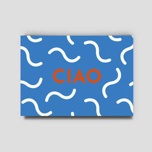 Postkarte - Typo Love / Ciao