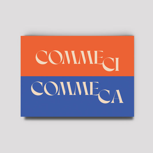 Postkarte - Typo Love / Comme Ci Comme Ca