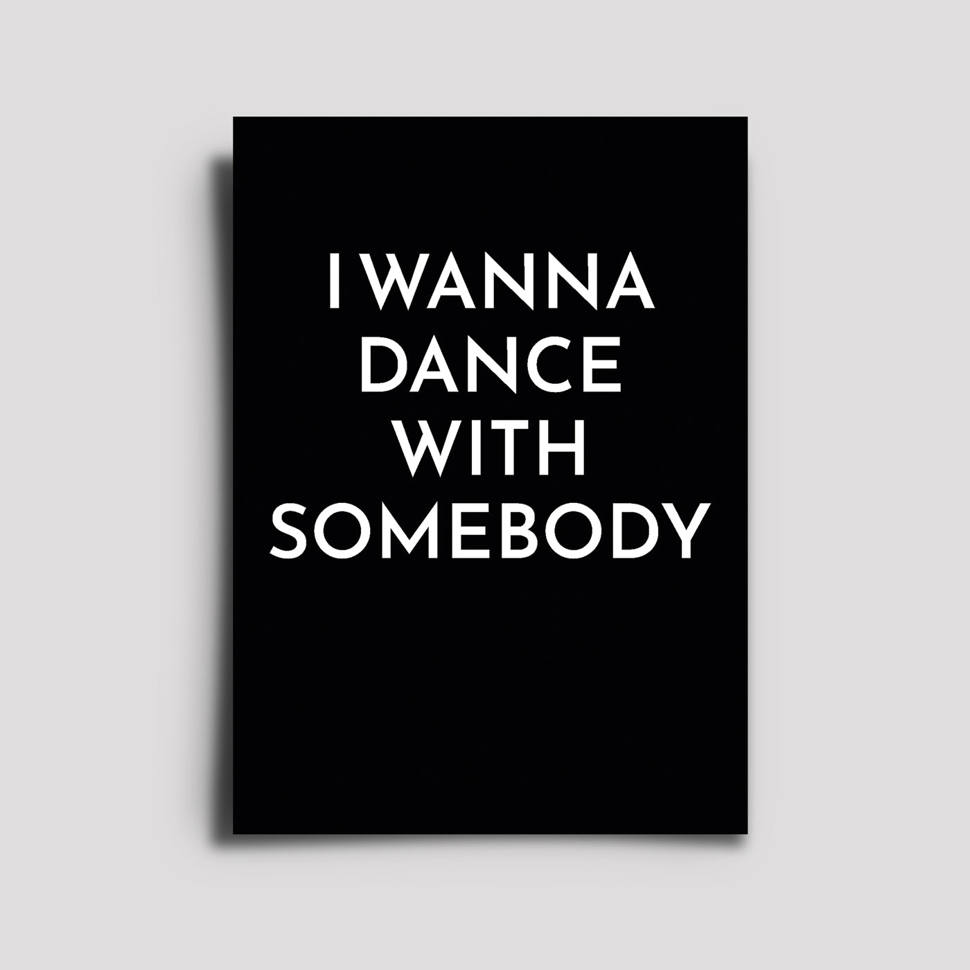 Postkarte - Musikkarte / I Wanna Dance With Somebody