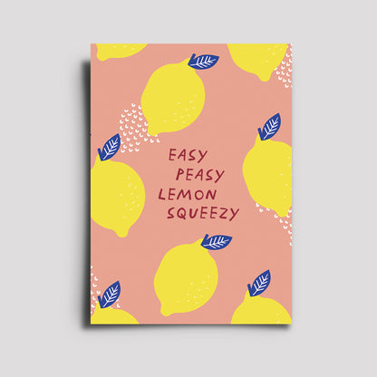 Postkarte - Anlasskarten / Easy Peasy Lemon Squeezy