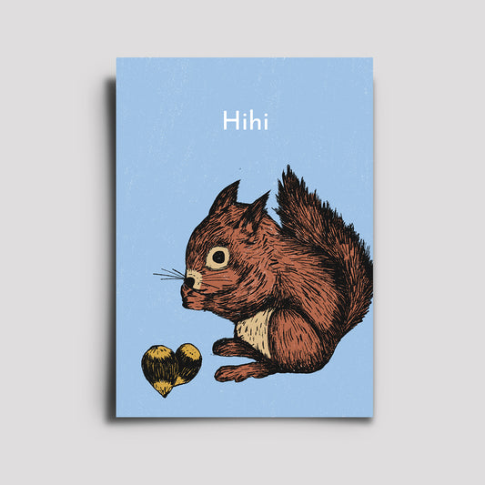 Postkarte - Awesome Animals / Eichhörnchen
