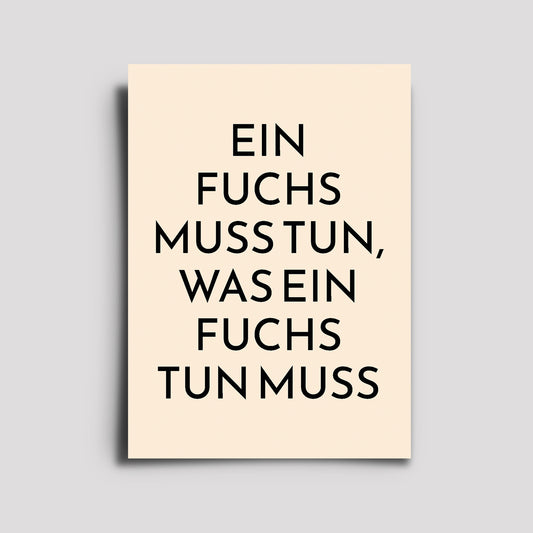 Postkarte - Musikkarte / Füchse