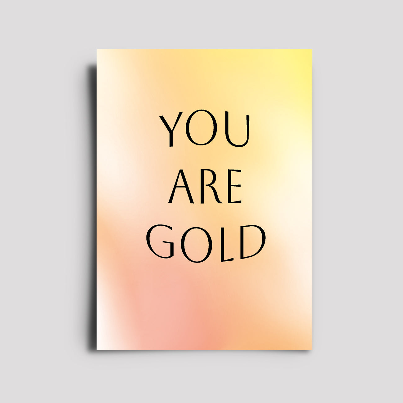 Postkarte - Gradient / Gold