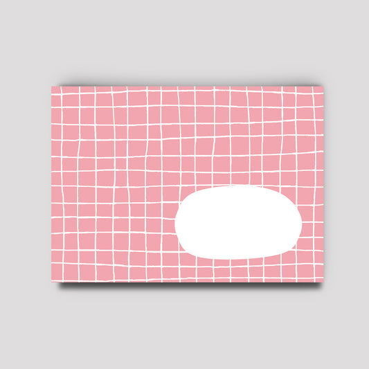 Briefumschlag - Rosa Grid