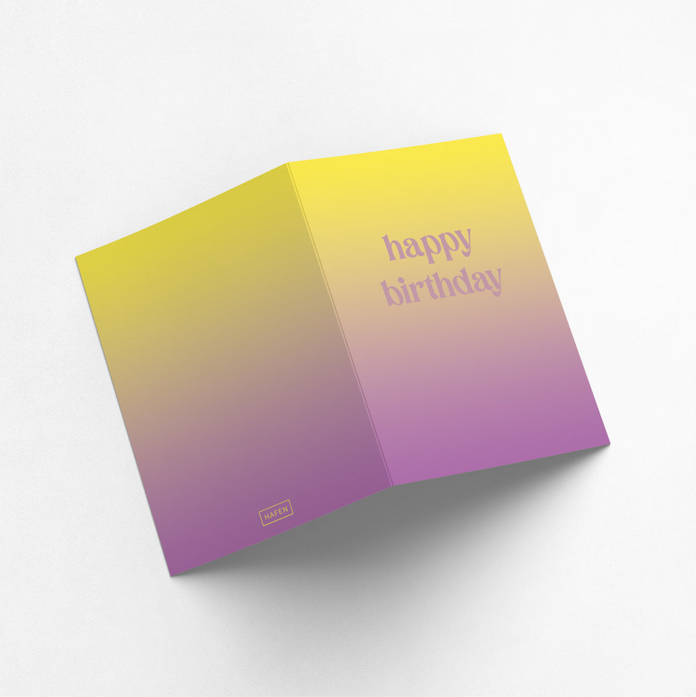 Grußkarte - Happy Birthday Gradient