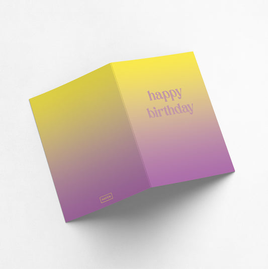 Grußkarte - Happy Birthday Gradient