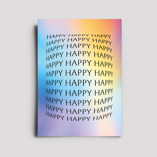 Postkarte - Gradient / Happy