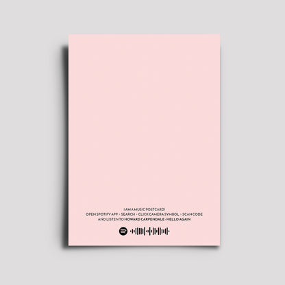 Postkarte - Musikkarte / Hello Again