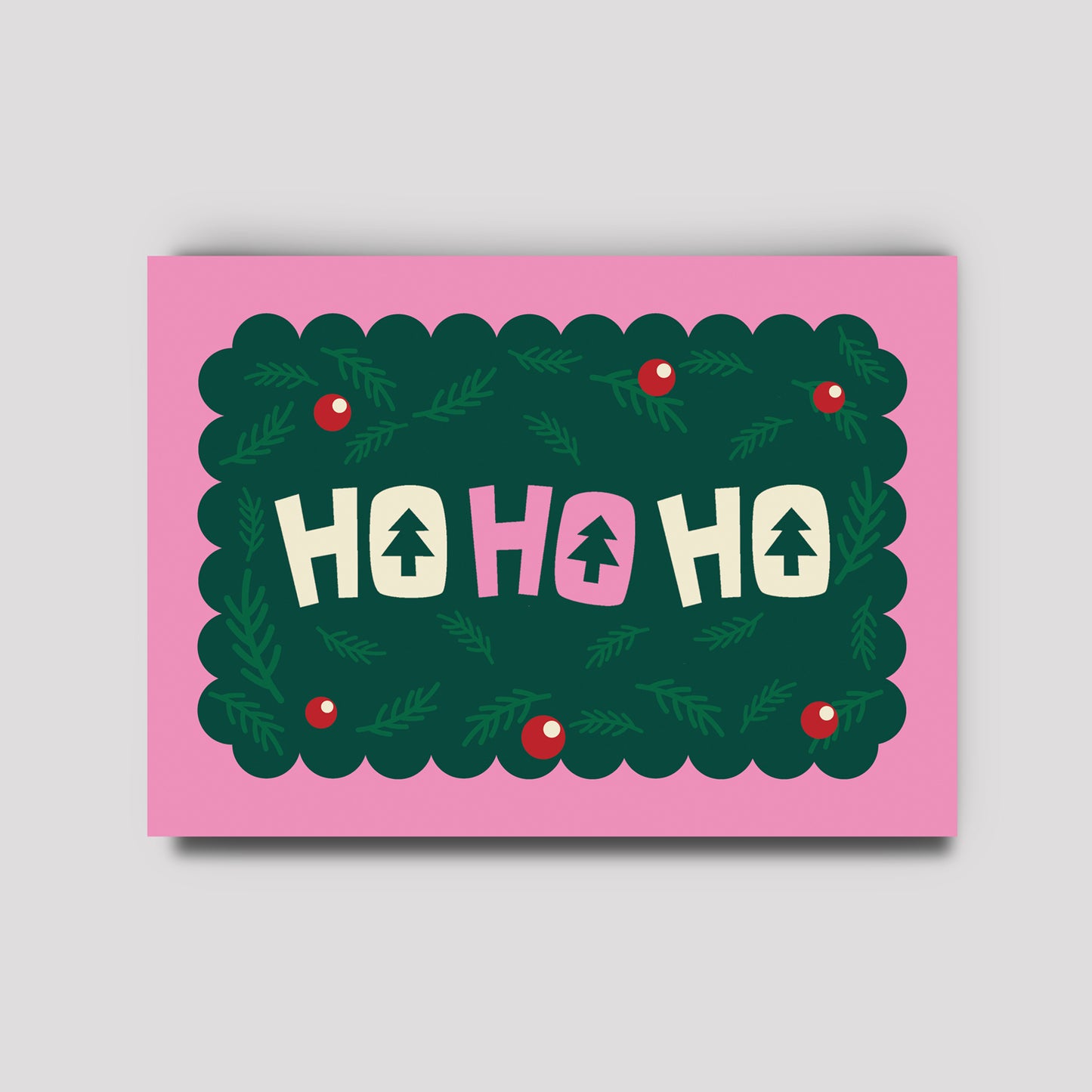 Postkarte - Weihnachten Ho Ho Ho