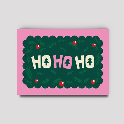 Postkarte - Weihnachten Ho Ho Ho