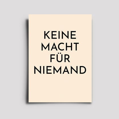Postkarte - Musikkarte / Keine Macht Für Niemand