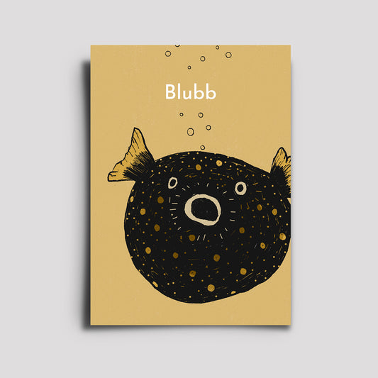 Postkarte - Awesome Animals / Kugelfisch