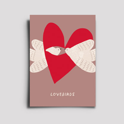 Postkarte - Anlasskarten / Love Birds