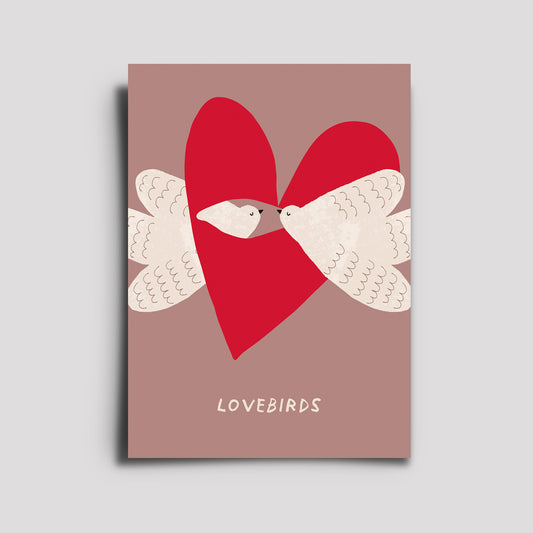 Postkarte - Anlasskarten / Love Birds
