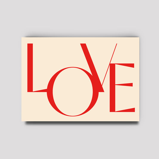 Postkarte - Typo Love / Love