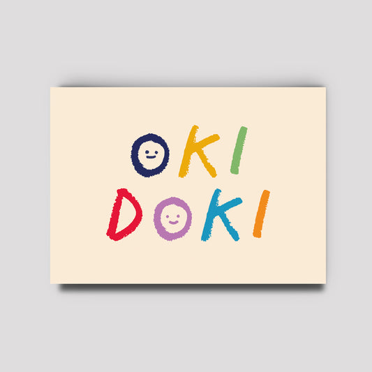 Postkarte - Typo Love / Oki Doki