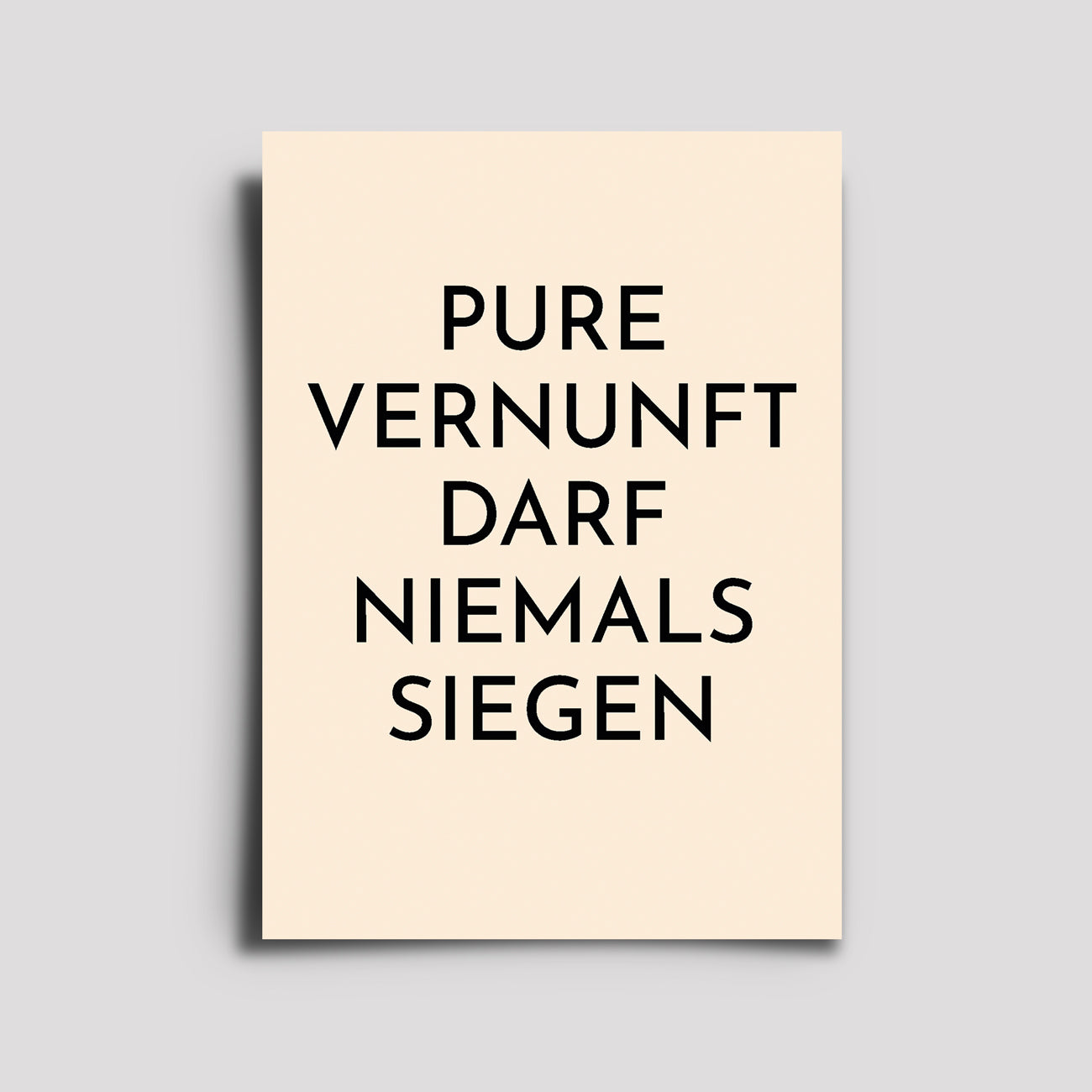 Postkarte - Musikkarte / Pure Vernunft Darf Niemals Siegen