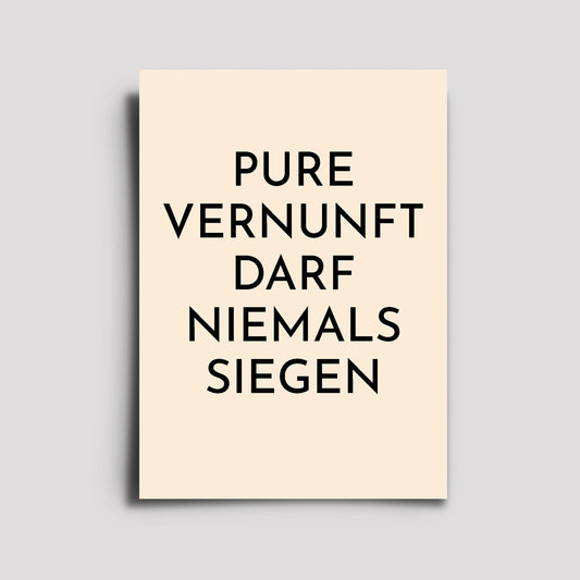 Postkarte - Musikkarte / Pure Vernunft Darf Niemals Siegen
