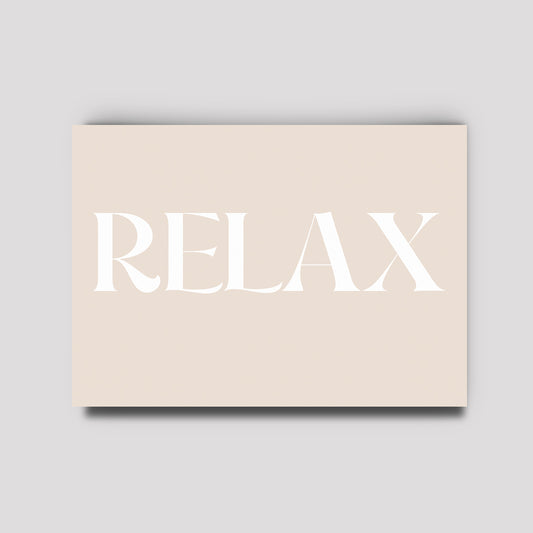 Postkarte - Typo Love / Relax