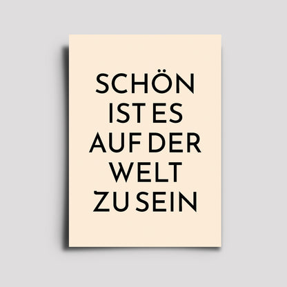 Postkarte - Musikkarte / Schön Ist Es Auf Der Welt Zu Sein