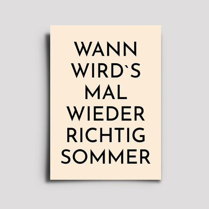 Postkarte - Musikkarte / Wann Wird`s Mal Wieder Richtig Sommer