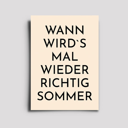 Postkarte - Musikkarte / Wann Wird`s Mal Wieder Richtig Sommer