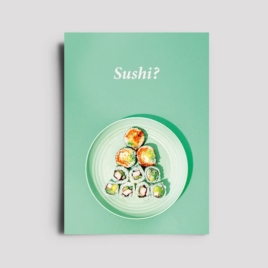 Postkarte - Einladungen / Sushi?