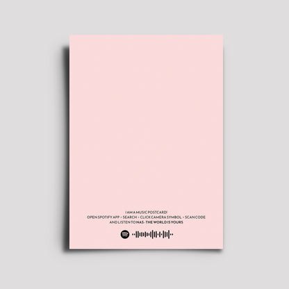 Postkarte - Musikkarte / The World Is Yours