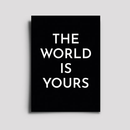 Postkarte - Musikkarte / The World Is Yours